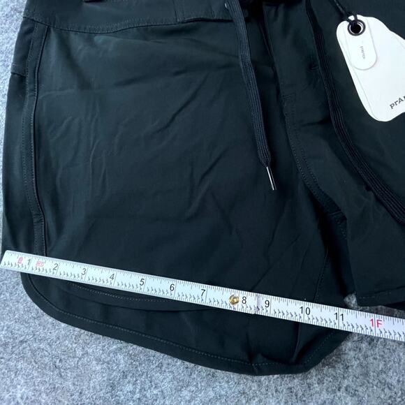 prAna Schaffie Swim Shorts Womens Small Black Stretch Pocket Drawstring Recycled - Picture 5 of 12